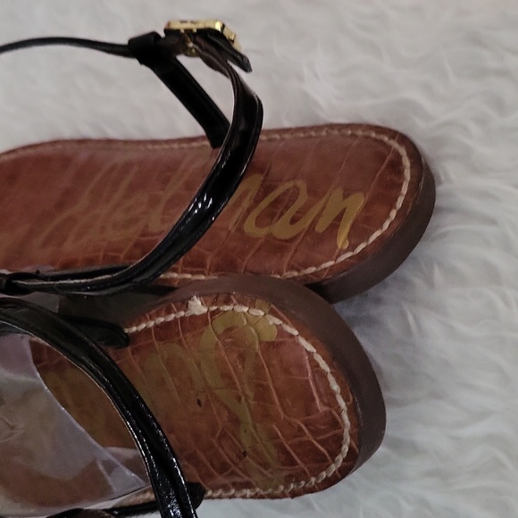 Sam Edelman  Gigi Flat Black Classic Sandals - Picture 3 of 8
